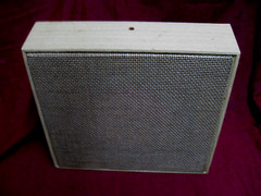 VTG Argos tweed blond wood slanted Speaker wall Baffle for 8-12&Prime; speakers