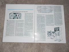 Pioneer RT-707 Open-Reel Review,2 pgs,1977, Reel to Reel Full Test