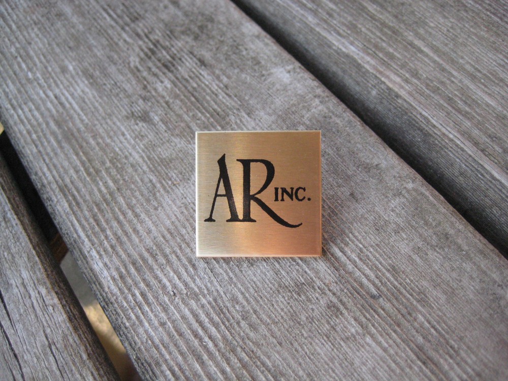 Acoustic Research Speaker Brass Badge 1-1/8&Prime; AR-3 AR-2 AR-2a Logo Tag THE BEST