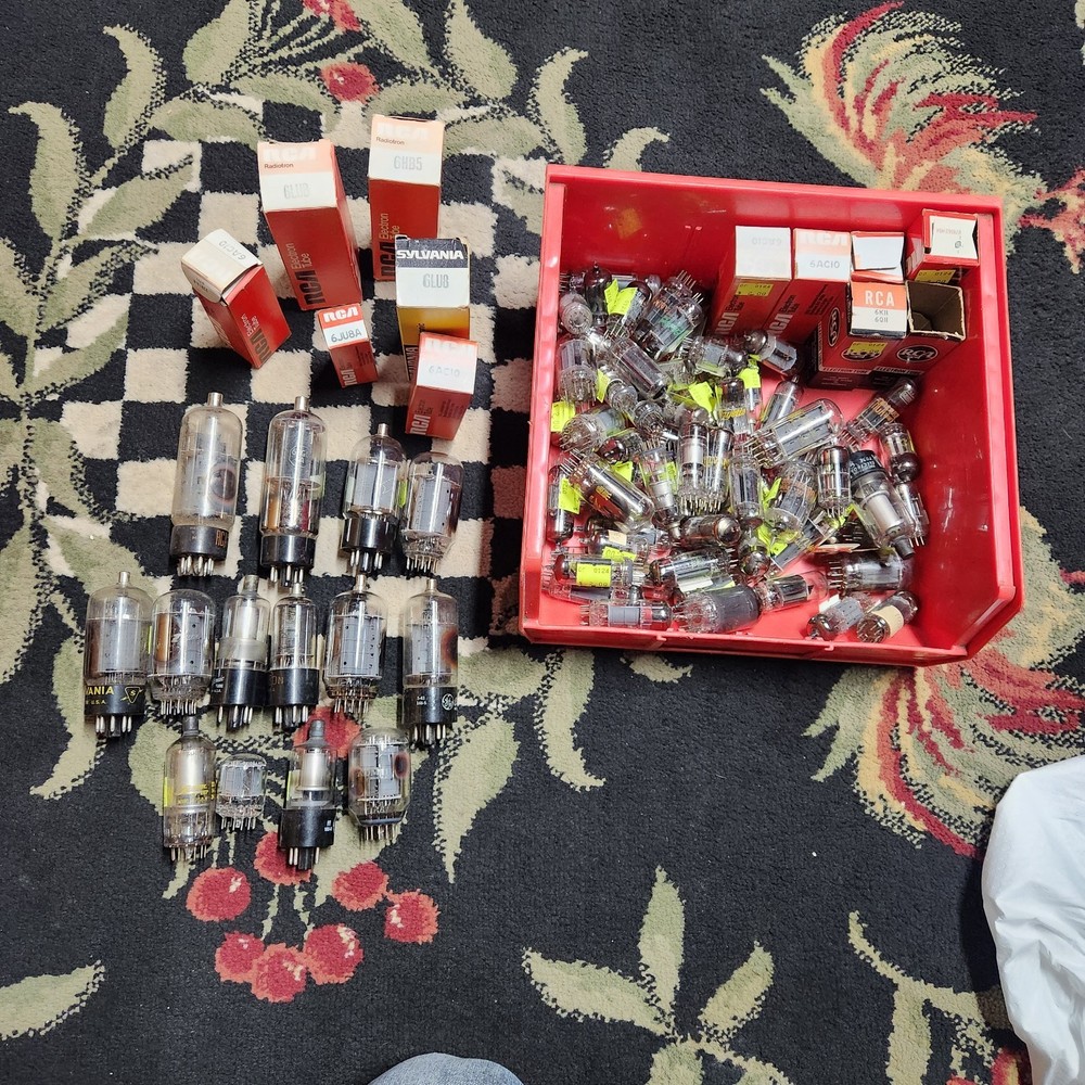 Assorted Vintage Electronic Vacuum Tubes Lot of Various Brands RCA Electron Tube
