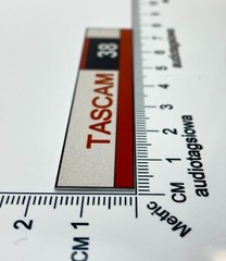 TASCAM 38 Tape Deck Badge Custom Aluminum Self Stick