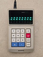 Vintage Sharp EL-8A Calculator, Itron tubes, EA-20 Power Supply, works perfect