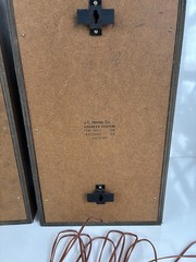 Vintage Pair Of J.C. PENNEY SPEAKERS Orange Stripe Nice Made In Japan 16 Ohm