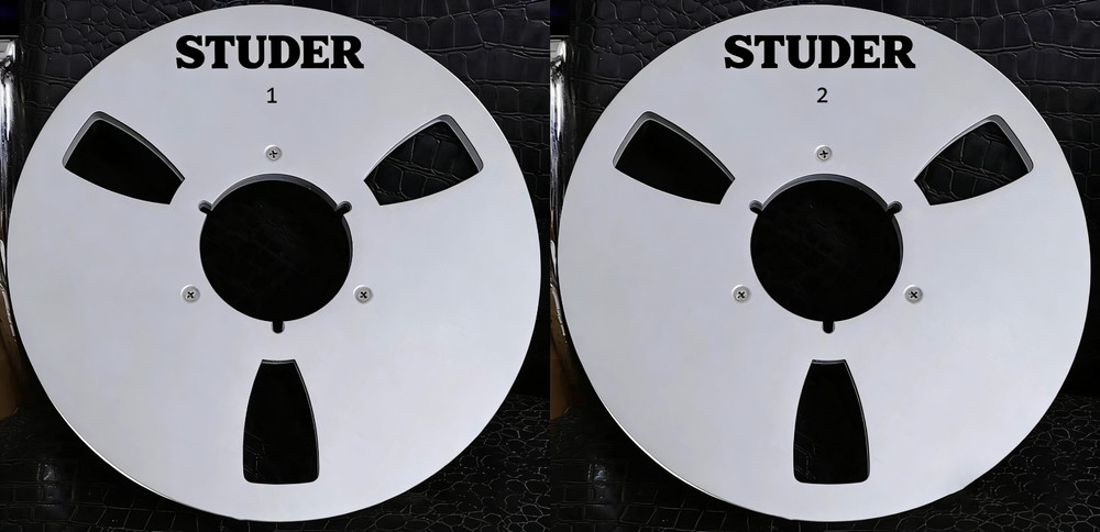 2X silvery 10.5 » Aluminium tape reel for Studer Reel To Reel tape recorder