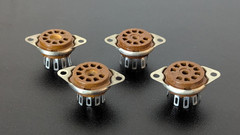 9-Pin Tube Sockets. Bottom Mount. 3/4&Prime; Hole. 1-1/8&Prime; Holecenters (QTY 4) #L3