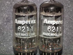 Platinum Matched Pair 6211 AMPEREX ~ECC82 Tested NOS Welded Anodes ECC802S