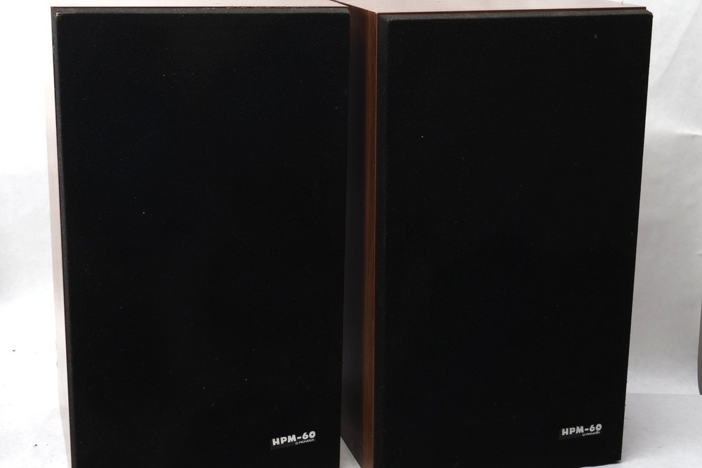 Pioneer HPM-60 Floor Standing Speakers Pair Walnut Cabinets 4-Way Vintage Hi-Fi