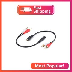 PASOW 2 Pack 3.5mm Stereo Female to 2RCA Male RCA Audio Y Cable