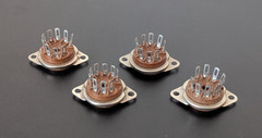 9-Pin Tube Sockets. Bottom Mount. 3/4&Prime; Hole. 1-1/8&Prime; Holecenters (QTY 4) #L3