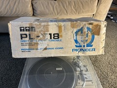 Pioneer PL-518 Turntable With Original Box Vtg Record Player Tested *READ*