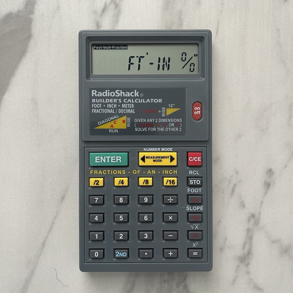Vintage Radio Shack Builders Calculator Cat No 22-452 TESTED