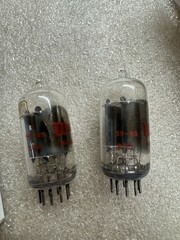 RCA 12AU7A Matching Date Code Pair Preamp Tubes Clear Top Webcor