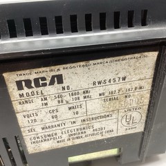RCA RWS457W FM AM Weather Radio Vintage Clock Alarm Retro read Tested No Smoke