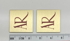 AR Acoustic Research Speaker Badge Logo Emblem Turntable PAIR 22mm Square