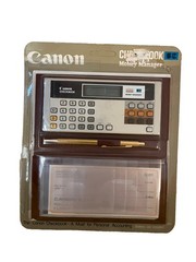 Vtg Canon Checkbook Money Manager Calculator Financial Organizer Never Used