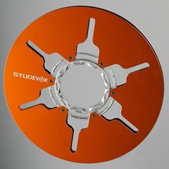 Studevox 10.5&Prime; Edge Polished Orange Aluminium Tape Reel For Reel Tape Recorders