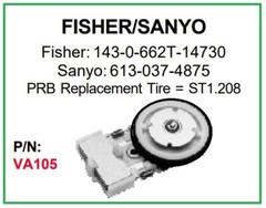 PRB VA105 VCR Video Idler Wheel for Fisher 143-0-662T-14730 Sanyo 613-037-4875 +