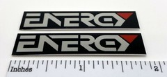 Energy Speaker Badge Logo Emblem Custom Aluminum Pair