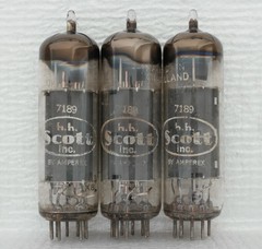 3 Amperex/Scott 7189/EL84/6BQ5 Vacuum Tubes : D-Getter/Same Date Code (rX3 X8L)
