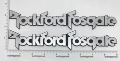 Rockford Fosgate Logo Pair 3D Incised Acrylic Pair 9&Prime; x 1.75&Prime; Self Stick