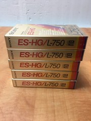 SONY ES – HG BETAMAX L-750 – LOT OF 5 – New Factory Sealed Blank Tapes Beta