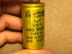 2 NOS Vintage 1962 Jensen 1.0 uf 400v PIO Capacitors Type OA TEST GOOD 1 (Qty)