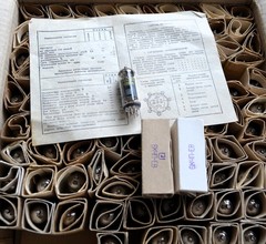 2pcs 6K4P-EV = EF93, 6BA6, W727 HF Pentode Tube NEVZ Soviet 1970-80s NEW in BOX