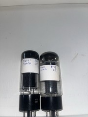 2 General Electric 5U4(GA & GB) Black Plate Tubes TV7 Tested Very Strong