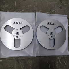 One silvery TAPE REEL Akai 7&Prime; inch Light Metal Aluminum Take Up Reel