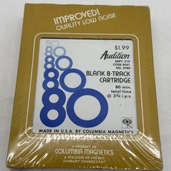 Columbia Magnetics Blank 8-Track Tape Cartridge 80 Minutes New Sealed USA