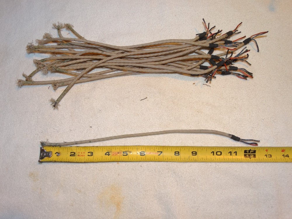 20 pcs 12&Prime; Vintage Cloth Stranded Copper Wire *Tube – Amplifier*(5 Available)