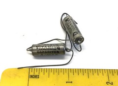 2 NOS Vintage Sprague Vitamin Q PIO Capacitors .1 mfd @ 100 vdc