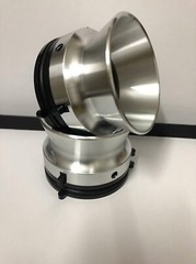 1 Pair Pro 1/4&Prime; Teac silvery NAB Hub Adapters For Reel To Reel Tape Recorders