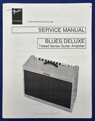 Original Fender Blues Deluxe – Tweed Series Guitar Amp Service Manual