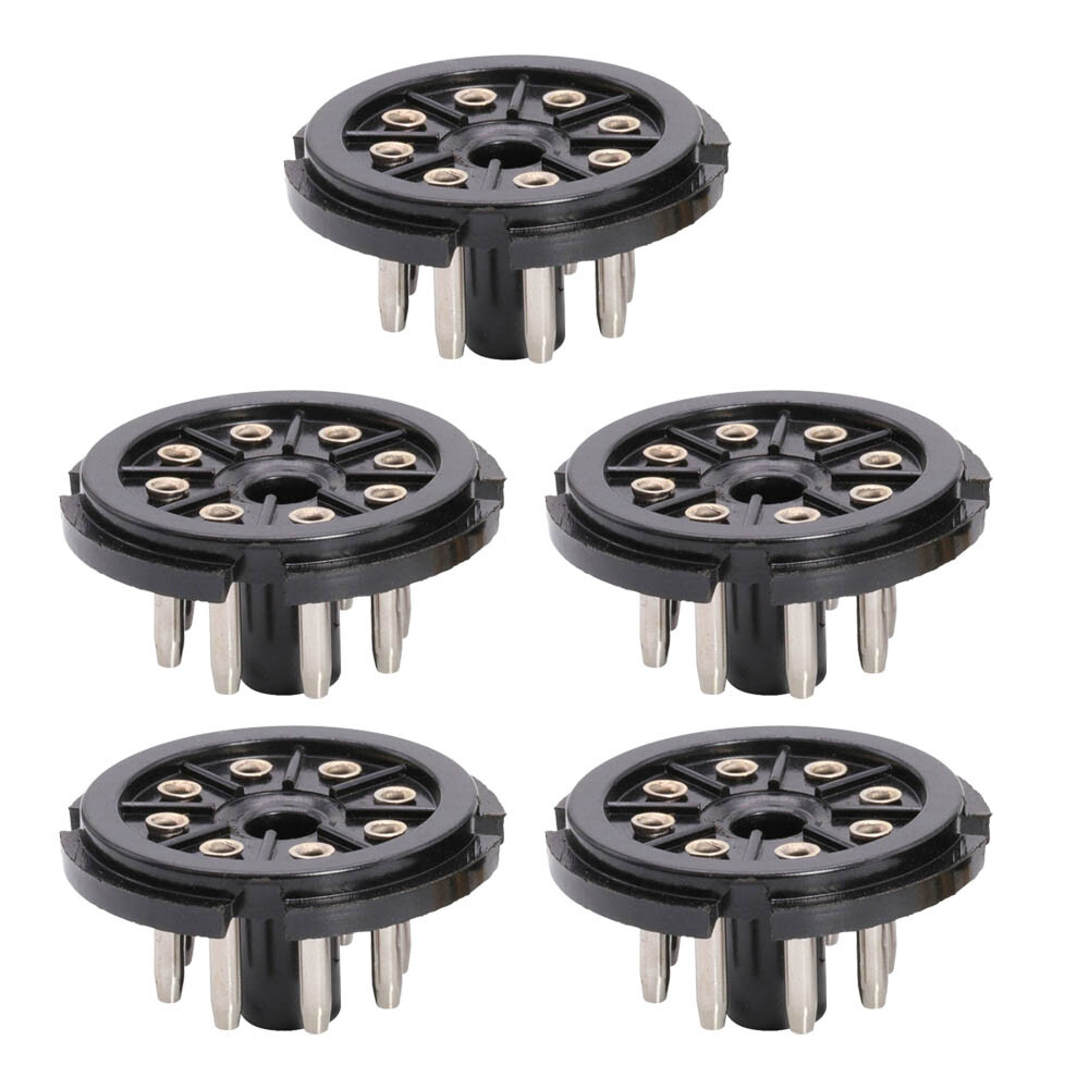 5Pcs For EL34 EL34 6N8P 8Pin Octal Bakelite Tube Base Socket Saver Adapter USA