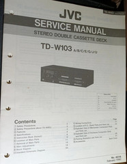 JVC TD-W103 Cassette Deck Service Manual Original