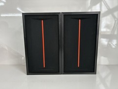 Vintage Pair Of J.C. PENNEY SPEAKERS Orange Stripe Nice Made In Japan 16 Ohm