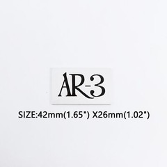 AR-3 Acoustic Research Speaker Badge Aluminum Logo 42mm(1.65&Prime;)X26mm(1.02&Prime;)