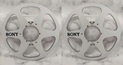 One Pair 10.5 » silvery Sony Tape reel High Quality Aluminum Take Up Reel