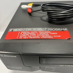 Emerson VCR4003A VHS VCR 4 Head HQ Player Recorder Tested Working