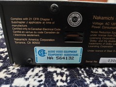 Nakamichi Cp-1 CD Cassette Combo. Fully Tested Vintage Stereo Unit