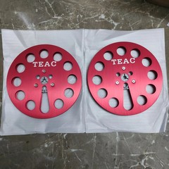 One Pair silvery TAPE REEL TEAC 7&Prime; inch Light Metal Aluminum Take Up Reel
