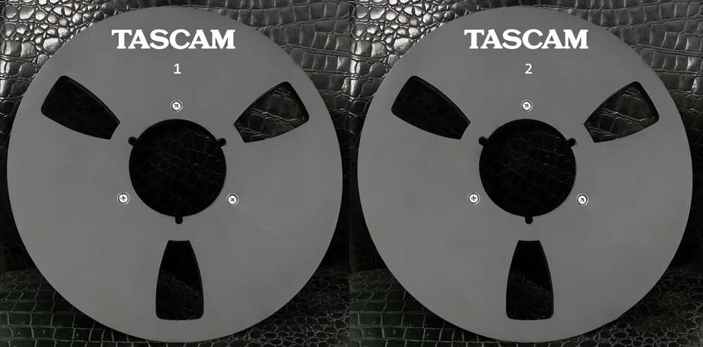 One Pair 10.5 » Black TASCAM Tape reel High Quality Aluminum Take Up Reel