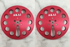 One Pair Silvery TAPE REEL Akai 7 » inch Light Metal Aluminum Take Up Reel