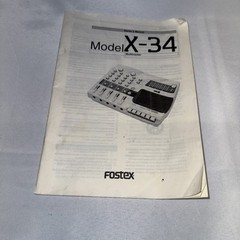 Fostex Model X-34 Multitracker Owner&rsquo;s Manual ONLY