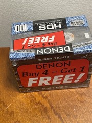 NOS Denon HD6 100 Minute Type II High Bias Blank Cassettes (5) Made in Japan