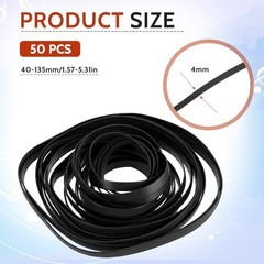 50 Pcs Cassette Belts Recorder Rubber Belts Recorder Repair Maintenance Tape