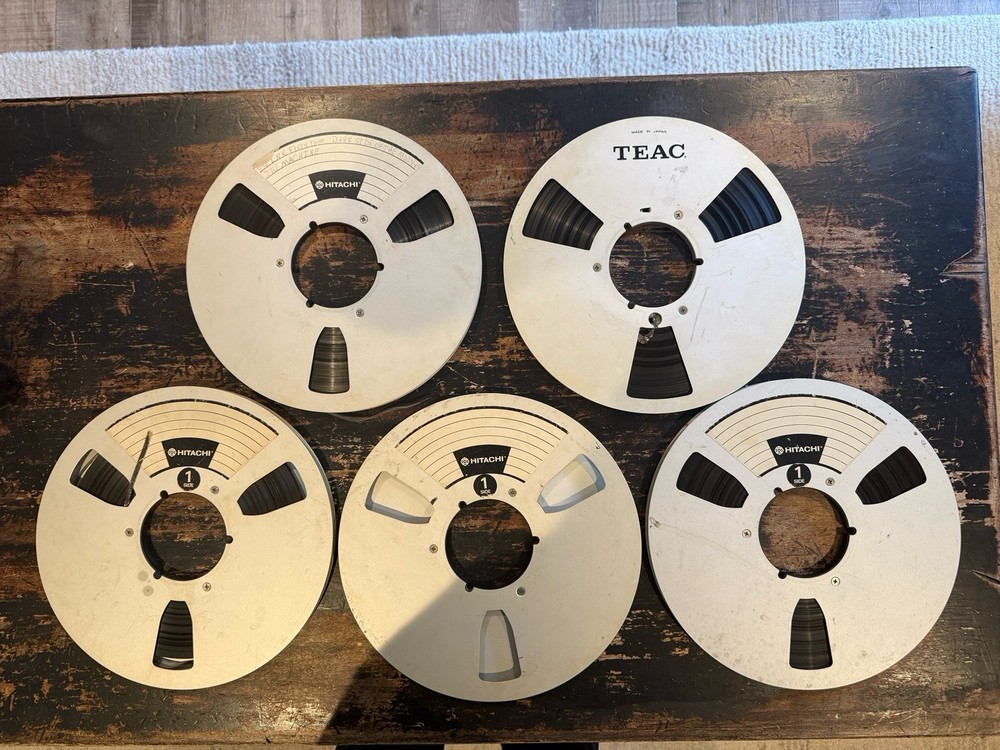 10 1/2” Metal Tape Reel 3 Window Hitachi TEAC 4 Full Pink Floyd 5 Lot