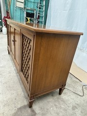Mid-Century Fisher Stereo Radio Console w/Garrard Turntable