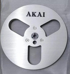 One silvery TAPE REEL Akai 7&Prime; inch Light Metal Aluminum Take Up Reel